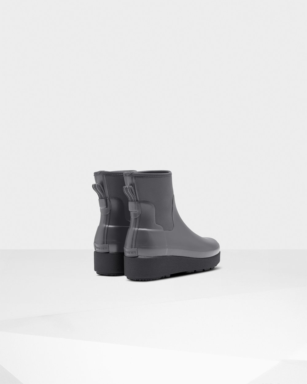 Women Hunter Refined Slim Fit Neoprene Chelsea | Creeper Boots Grey | NZ-90548-IFMV